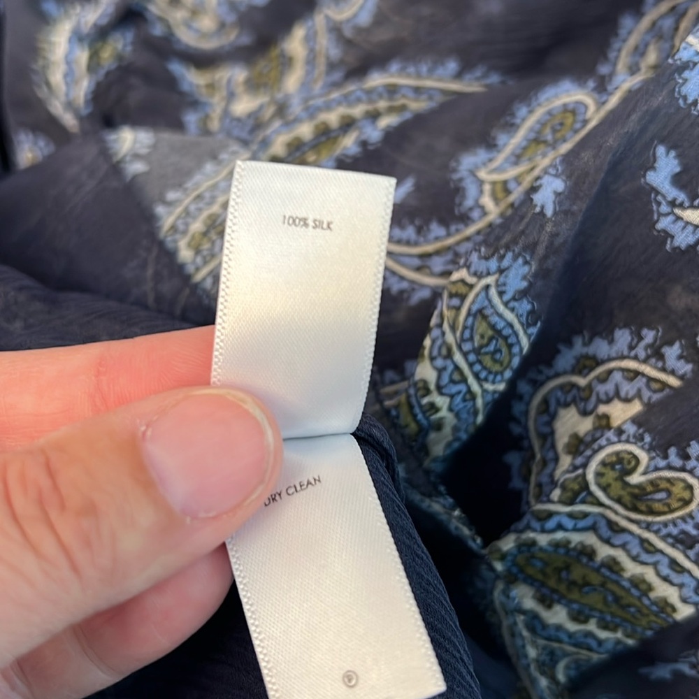 UNSUBSCRIBED SILK PAISLEY OVERSIZED BOHO BLOUSE SIZE 2 - Picture 16 of 16